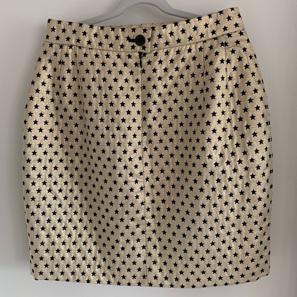 Escada by Margaretha Ley star gold pencil skirt - Vintage - Picture 2 of 5